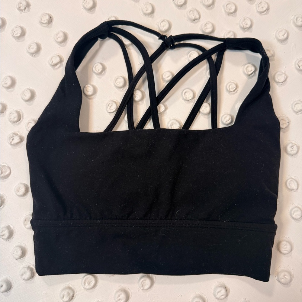 BuffBunny Black Strappy Sports Bra